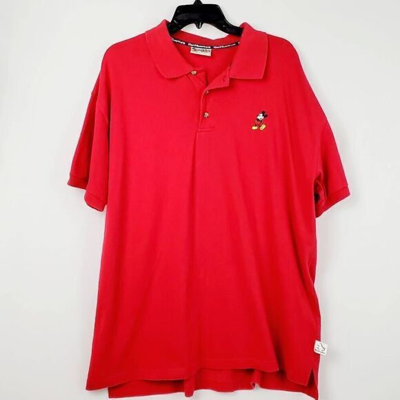Walt Disney World Size XL Mickey Mouse Red Polo SS Shirt - Picture 1 of 5
